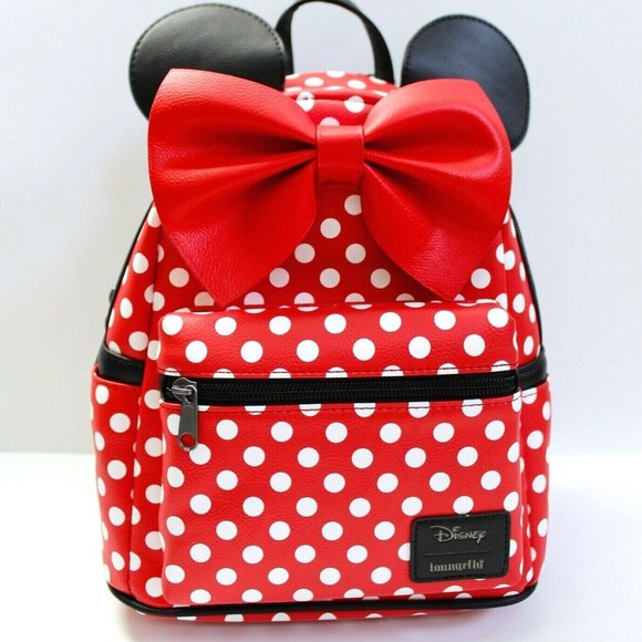 Loungefly Handbags - Loungefly Minnie Mouse Polka Dot Ears Bow Backpack